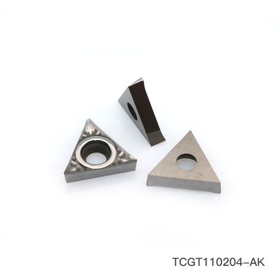 TCGT110204-AK Metalik Gümüş CNC Makinesi Alüminyum Tornalama Uçları